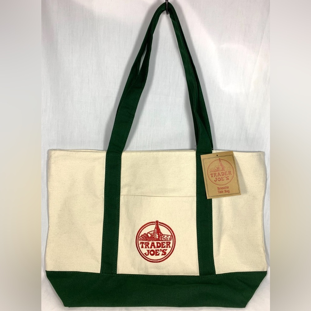 Trader Joe’s Large Canvas Tote Bag, NWT.